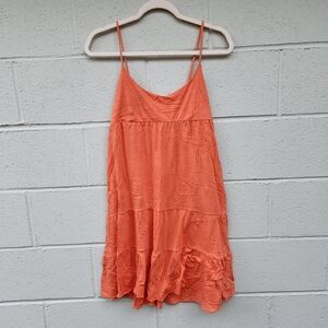 tresics-Orange- Cotton/Modal Dress- 3 tiers- Pullover- Size Large